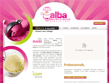 Tablet Screenshot of alba-glaces.fr